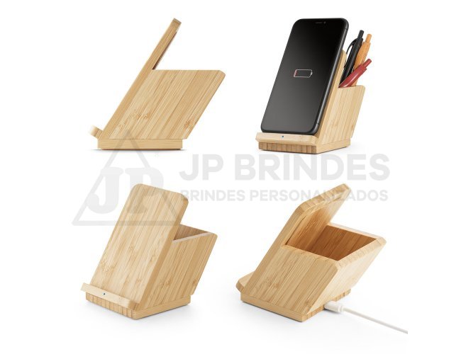 LEAVITT II. Carregador wireless em bambu